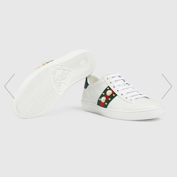 Gucci Ace Studded Leather Sneaker - Picture 5 of 16